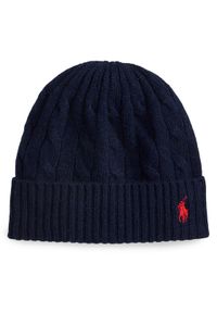 Polo Ralph Lauren Czapka z daszkiem 455981442008 Granatowy. Kolor: niebieski. Materiał: wełna, materiał