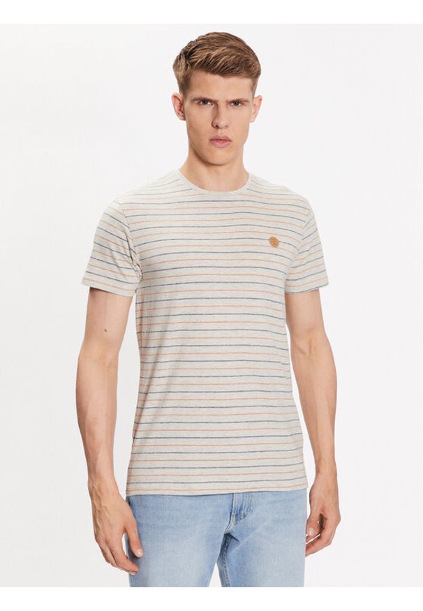 INDICODE T-Shirt Amine 40-846 Écru Regular Fit. Materiał: bawełna