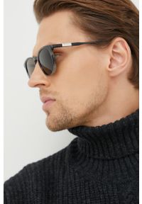 Gucci okulary przeciwsłoneczne męskie kolor szary. Kształt: okrągłe. Kolor: szary #3