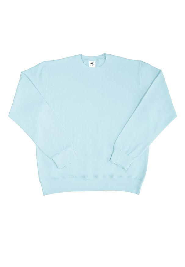 SG - Męska Bluza Z Długim Rękawem I Wycięciem Pod Szyją. Kolor: niebieski. Długość rękawa: długi rękaw. Długość: długie