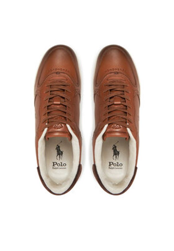 Polo Ralph Lauren Sneakersy Masters Court 809960990002 Brązowy. Kolor: brązowy. Materiał: skóra