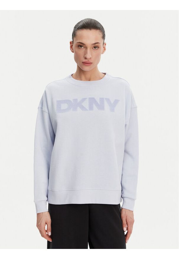 DKNY Bluza DP5T1140 Błękitny Regular Fit. Kolor: niebieski. Materiał: bawełna