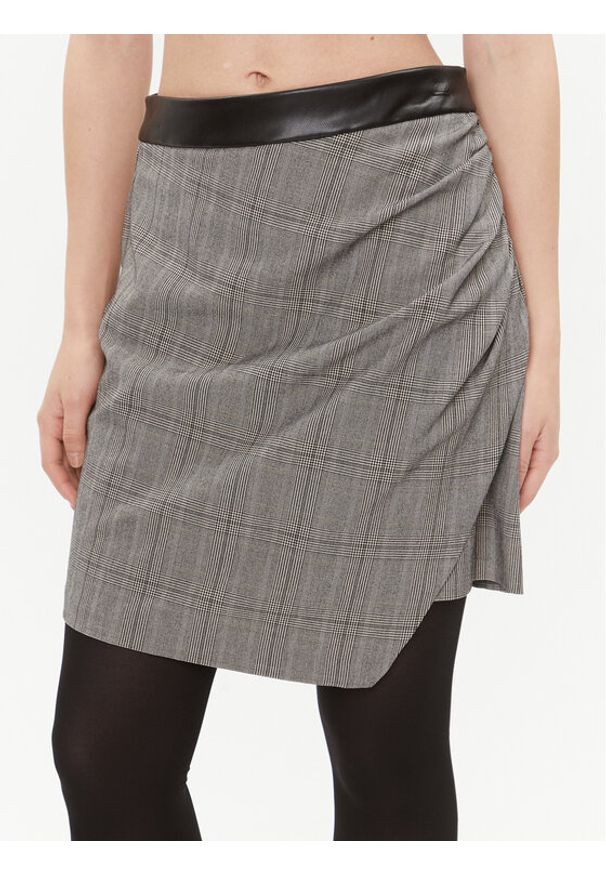 DKNY Spódnica mini P3GNTU82 Szary Regular Fit. Kolor: szary. Materiał: syntetyk