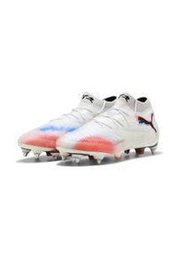 Puma - Buty piłkarskie unisex FUTURE 8 ULTIMATE MxSG PUMA White Black Glowing Red. Kolor: czerwony, biały, wielokolorowy, czarny. Sport: piłka nożna