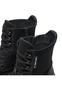 Tommy Jeans Botki Tjw Mid Heel Boot Mix Media EN0EN02556 Czarny. Kolor: czarny. Materiał: skóra