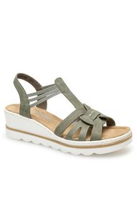 Rieker Sandały 67459-52 Zielony. Kolor: zielony. Materiał: syntetyk #3