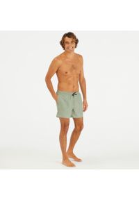 OLAIAN - Spodenki surfingowe krótkie męskie Olaian 100 15" Hendaia Pockets. Kolor: zielony. Materiał: poliester, materiał. Długość: krótkie. Styl: sportowy #2