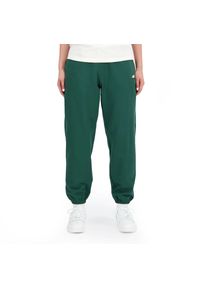 Spodnie New Balance WP31503NWG - zielone. Kolor: zielony. Materiał: bawełna, dresówka
