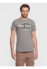 Petrol Industries T-Shirt M-3020-TSR600 Szary Regular Fit. Kolor: szary. Materiał: wiskoza