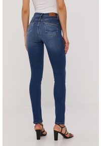Cross Jeans Jeansy damskie high waist. Stan: podwyższony. Kolor: niebieski #2