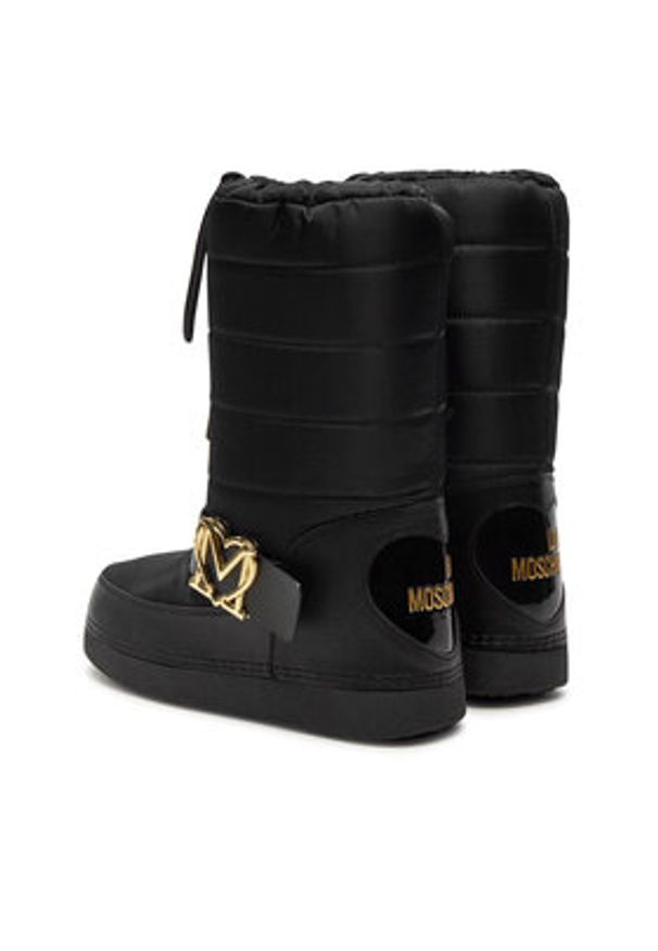 Love Moschino - LOVE MOSCHINO Śniegowce JA24052G1LISB00B Czarny. Kolor: czarny. Materiał: materiał