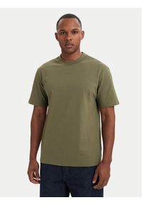 Hugo - HUGO T-Shirt Dapolino 50488330 Khaki Relaxed Fit. Kolor: brązowy. Materiał: bawełna #1