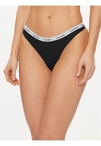 Calvin Klein Underwear Stringi 000QD5043E Czarny. Kolor: czarny. Materiał: bawełna #1