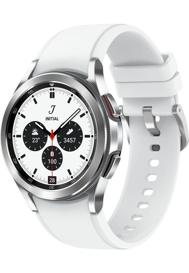 SAMSUNG - Smartwatch Samsung Galaxy Watch 4 Classic Stainless Steel 42mm Szary (SM-R880NZSAEUE). Rodzaj zegarka: smartwatch. Kolor: szary