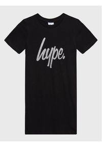 Hype - HYPE Sukienka codzienna ZVLR-227 Czarny Regular Fit. Okazja: na co dzień. Kolor: czarny. Materiał: bawełna. Typ sukienki: proste. Styl: casual #1