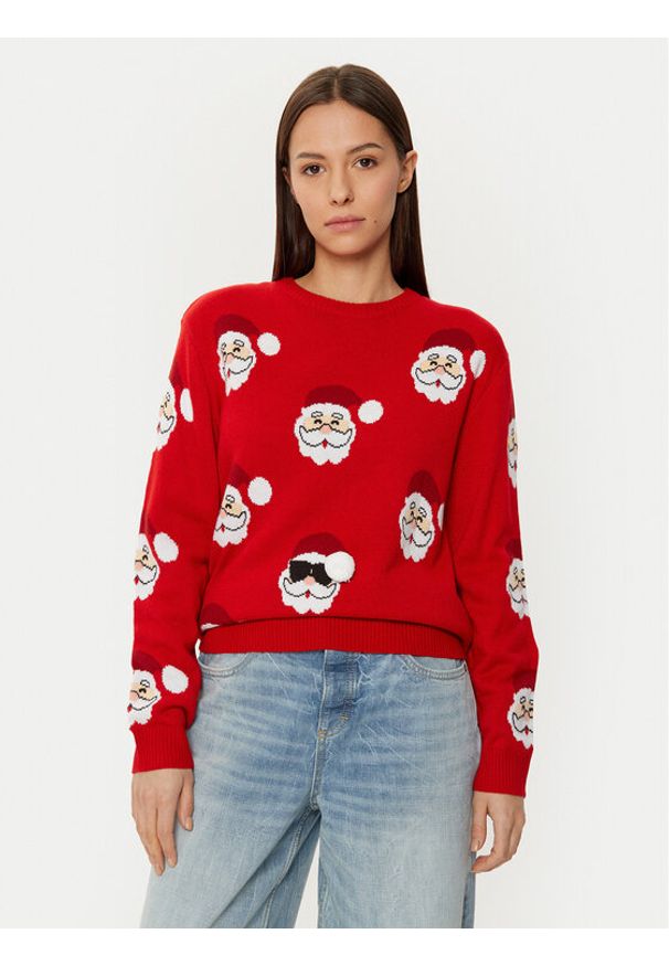 YSABEL MORA - Ysabel Mora Sweter 70028 Czerwony Regular Fit. Kolor: czerwony. Materiał: syntetyk