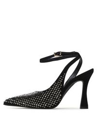 Pinko - PINKO Sandały Lisette Slingback PE 23 BLKS1 100566 A0N6 Czarny. Kolor: czarny. Materiał: skóra, zamsz