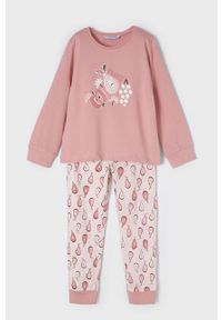 Mayoral piżama dziecięca kolor różowy wzorzysta. Kolor: różowy. Materiał: dzianina