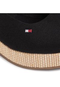 TOMMY HILFIGER - Tommy Hilfiger Espadryle Iconic Elba Sling Back Wedge FW0FW04788 Czarny. Kolor: czarny. Materiał: materiał