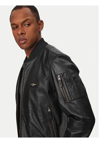 Aeronautica Militare Kurtka skórzana 261PN5053UPL00320 Czarny Regular Fit. Kolor: czarny. Materiał: skóra #5