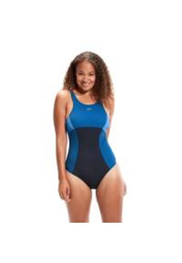 Strój Kąpielowy Speedo Shaping Enlace Printed – Czarno-Niebieski – Rozmiar 40. Kolor: niebieski