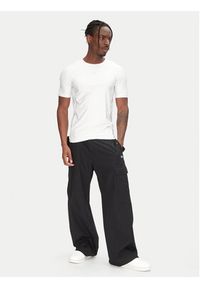 Adidas - adidas T-Shirt Fashion Cut Line JD0046 Biały Slim Fit. Kolor: biały. Materiał: syntetyk