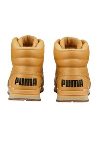 Puma - Męskie Buty Treningowe St Runner V3 Leather Mid Cut. Kolor: brązowy. Sport: turystyka piesza