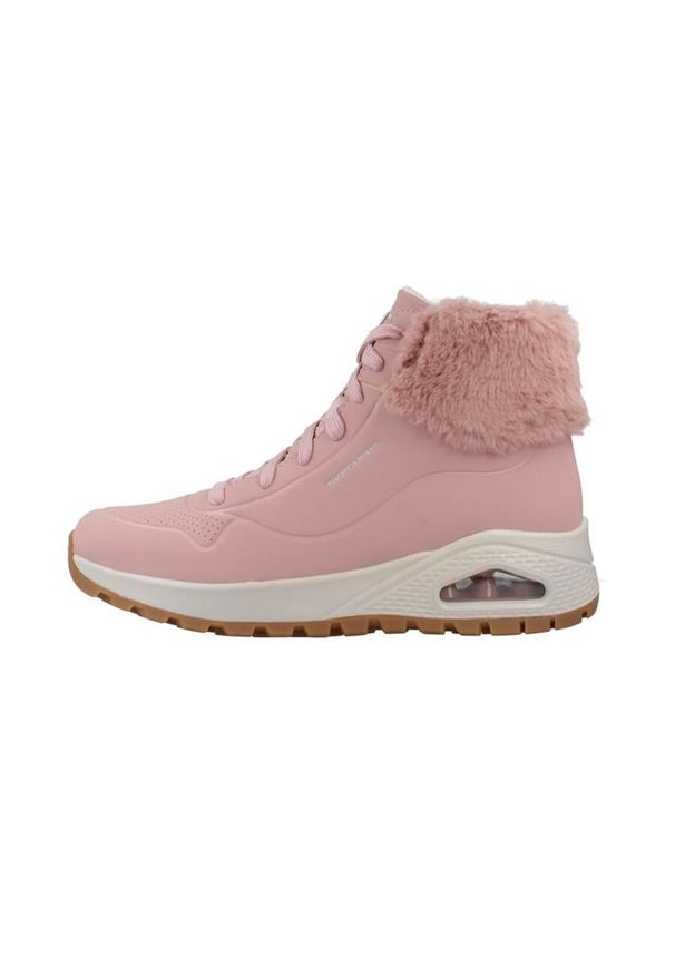 skechers - Buty sportowe Skechers Uno Rugged. Kolor: różowy. Materiał: skóra, syntetyk. Szerokość cholewki: normalna. Wzór: gładki