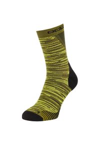 Skarpetki Odlo Socks micro crew Ceramicool RUN GRAPHIC. Kolor: wielokolorowy, czarny, zielony. Sport: bieganie #1