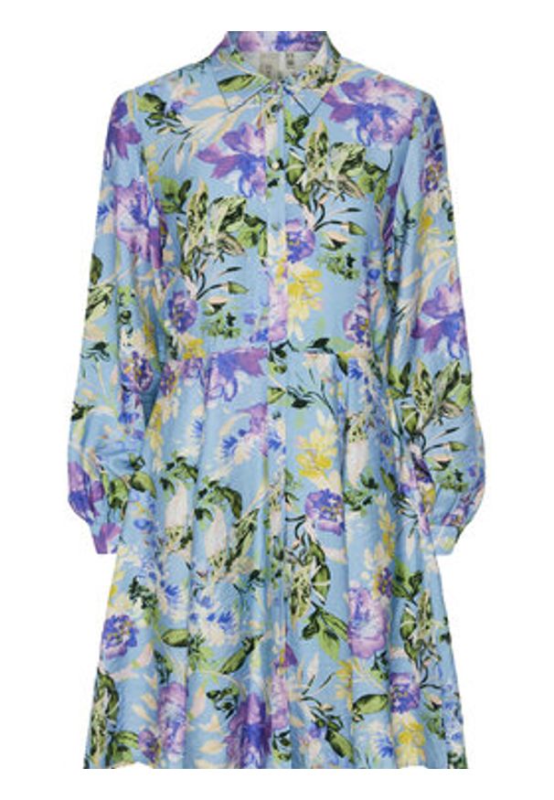 YAS Sukienka koszulowa Kaya 26037079 Kolorowy Regular Fit. Materiał: wiskoza. Wzór: kolorowy. Typ sukienki: koszulowe