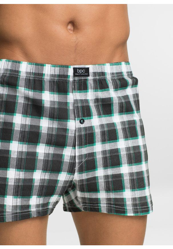 bonprix - Luźne bokserki z bawełnianego dżerseju (3 pary). Kolor: czarny. Materiał: jersey, bawełna