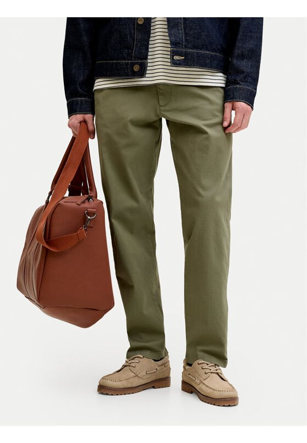 Jack & Jones Chinosy Kane 12268490 Zielony Regular Fit. Kolor: zielony. Materiał: bawełna