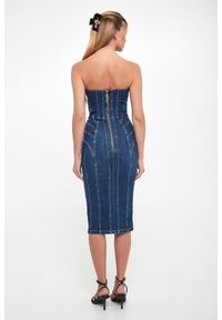 Elisabetta Franchi - Sukienka jeansowa bodycon ELISABETTA FRANCHI. Materiał: jeans. Typ sukienki: bodycon #5