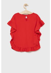 BIRBA&TRYBEYOND - Birba&Trybeyond t-shirt dziecięcy kolor czerwony. Kolor: czerwony. Długość rękawa: krótki rękaw. Długość: krótkie. Wzór: nadruk