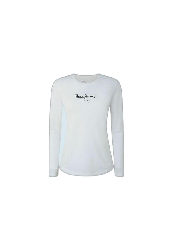 Damska koszulka z długim rękawem Pepe Jeans New Virginia N. Kolor: biały. Długość rękawa: długi rękaw. Długość: długie. Styl: elegancki