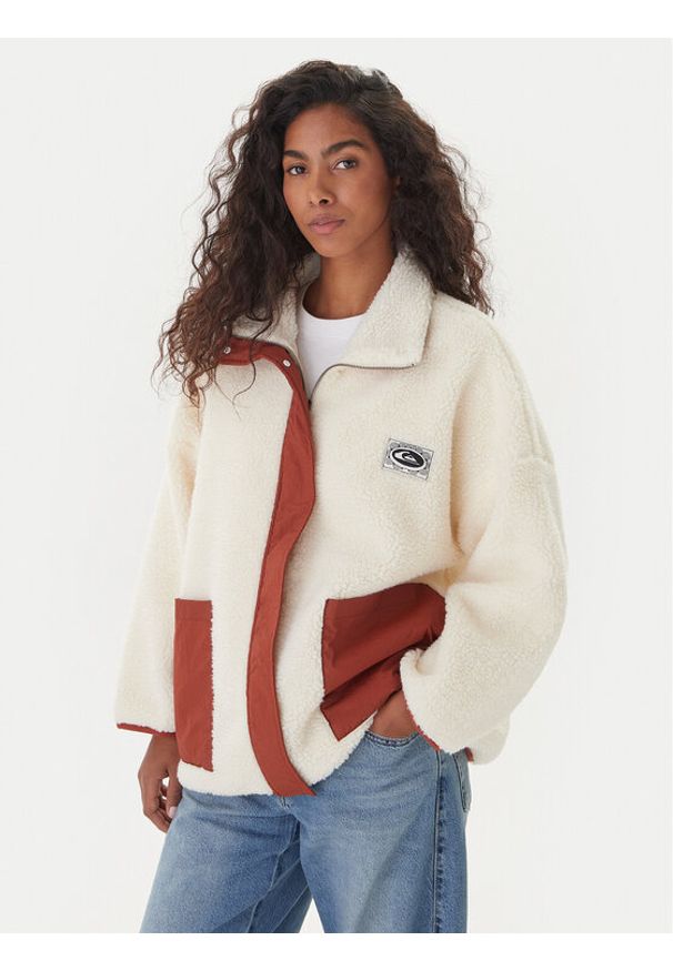 Quiksilver Kurtka przejściowa EQWPF03007 Biały Regular Fit. Kolor: biały. Materiał: syntetyk