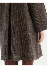 Weekend Max Mara Płaszcz wełniany Pitone 2525016112 Brązowy Regular Fit. Kolor: brązowy. Materiał: wełna #4