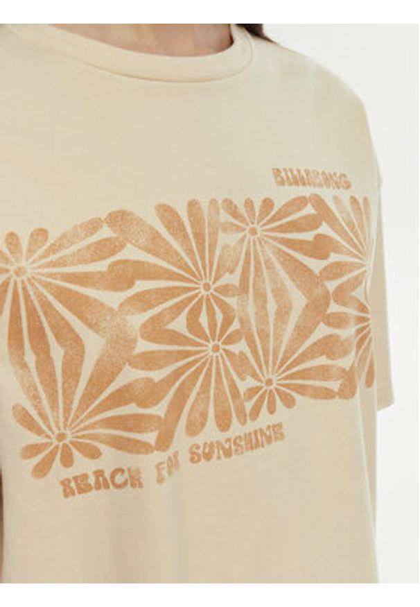 Billabong T-Shirt Wander Across EBJZT00483 Beżowy Loose Fit. Kolor: beżowy. Materiał: bawełna