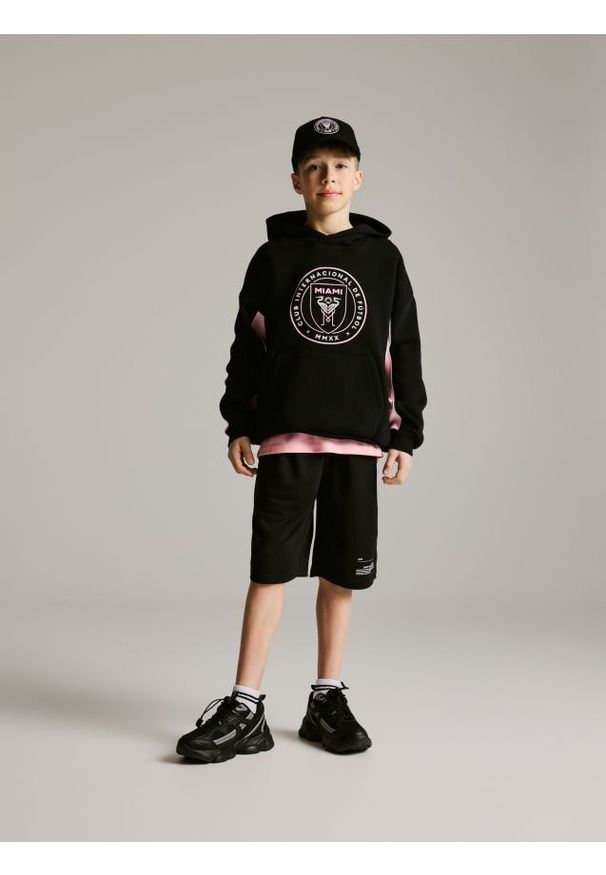 Reserved - Bluza Inter Miami CF - czarny. Kolor: czarny. Materiał: dzianina, bawełna