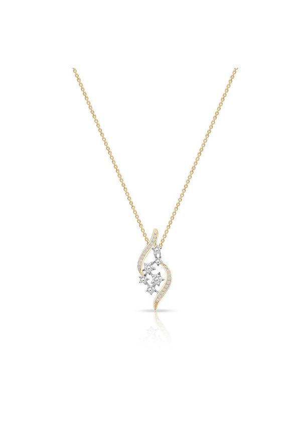 W.KRUK Naszyjnik - złoto 585, Brylant 0,21ct - ZEJ/NB+222K. Materiał: złote. Kolor: złoty. Kamień szlachetny: brylant