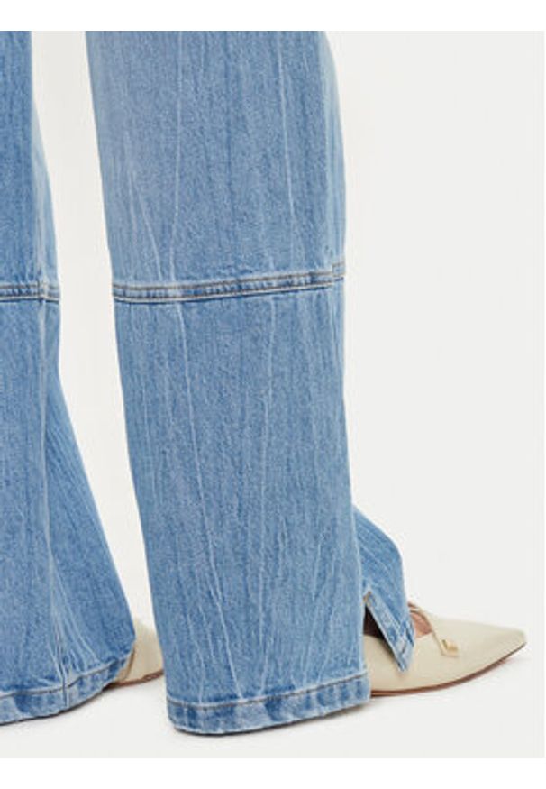 TwinSet - TWINSET Jeansy 242AT2272 Niebieski Wide Leg. Kolor: niebieski