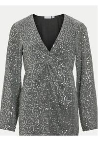 Vila Sukienka koktajlowa Sanadu 14101818 Srebrny Regular Fit. Kolor: srebrny. Materiał: syntetyk. Styl: wizytowy #4