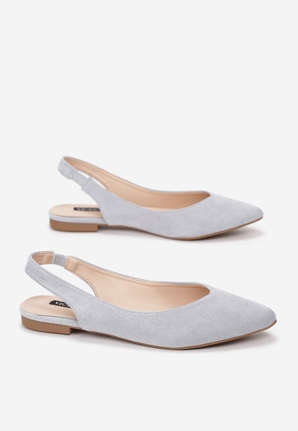 Born2be - Niebieskie Pudrowe Sandały Slingback z Noskiem w Szpic Arrilla. Okazja: na co dzień, na spotkanie biznesowe, na spacer. Kolor: niebieski. Sezon: lato. Styl: elegancki, biznesowy, casual
