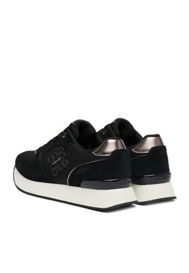 Nine West Sneakersy EO-H24049 Czarny. Kolor: czarny. Materiał: skóra, zamsz