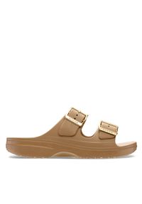 Crocs Klapki Saturday Sandal Metallic Buckle 213316 Brązowy. Kolor: brązowy #1
