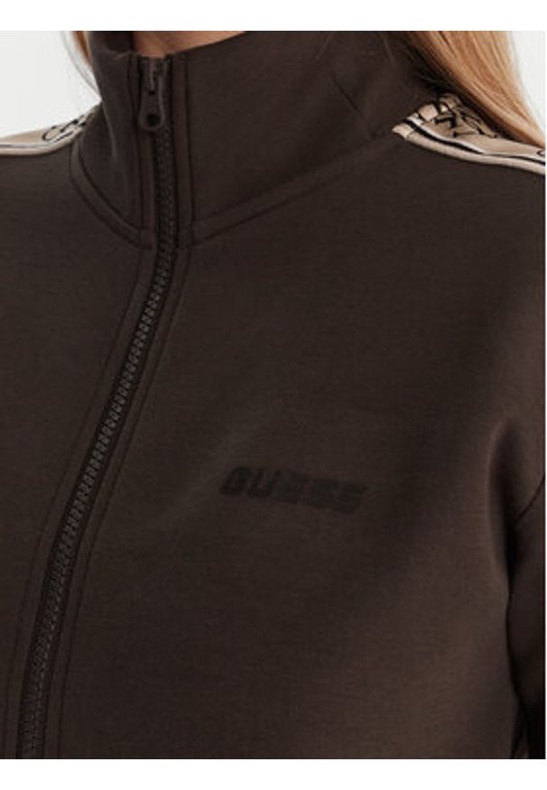 Guess Bluza V2YQ16 KB3P2 Brązowy Regular Fit. Kolor: brązowy. Materiał: syntetyk, bawełna