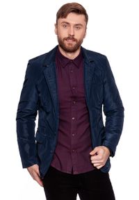 Wrangler - MĘSKA MARYNARKA WRANGLER BLAZER DARK NAVY W4742VMAE. Materiał: materiał #6