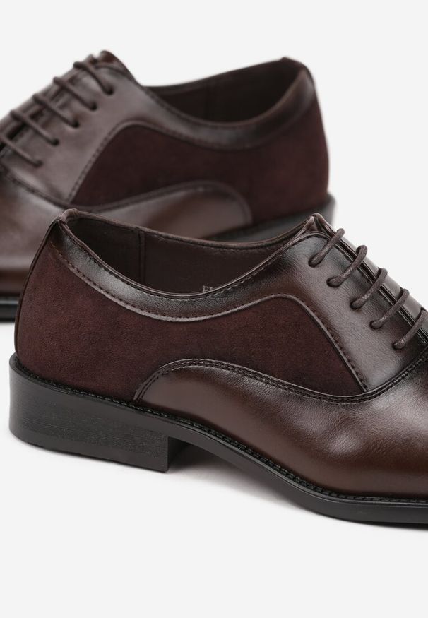 Born2be - Brązowe Półbuty Eleganckie z Wkładką ze Skóry Naturalnej Vevima. Okazja: na co dzień, na imprezę. Kolor: brązowy. Materiał: skóra. Styl: elegancki