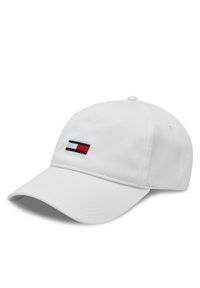 Tommy Jeans Czapka z daszkiem Tjm Elongated Flag Cap AM0AM11692 Biały. Kolor: biały. Materiał: materiał