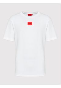 Hugo T-Shirt Diragolino 212 50447978 Biały Regular Fit. Kolor: biały. Materiał: bawełna #4
